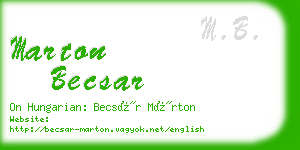 marton becsar business card